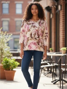 Alfred Dunner Floral Blouse